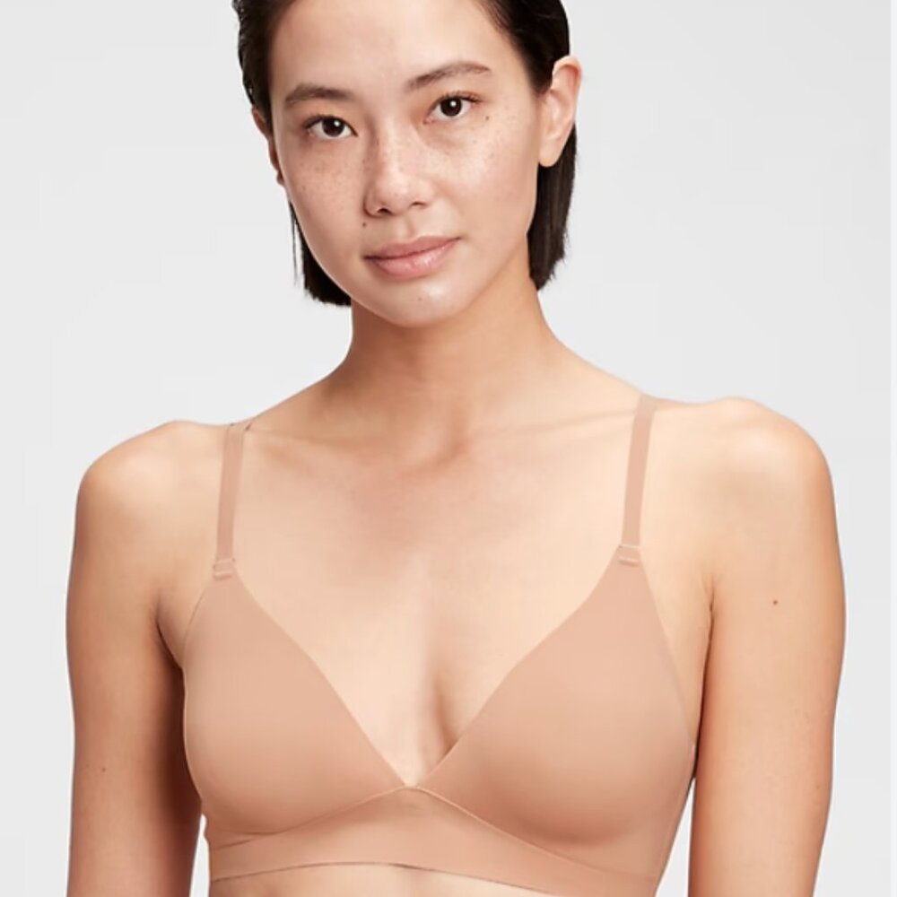 Gap no-show bralette in brush beige NWT